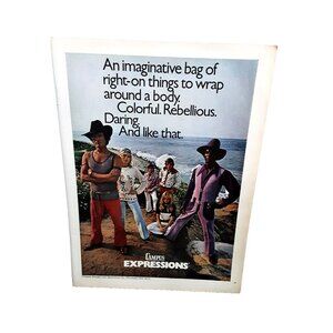 1971 Campus Expressions Clothing Rebellious Daring Original Print Ad 70s